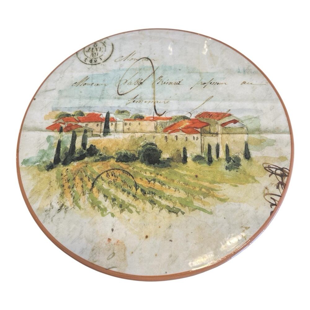 Williams Sonoma Paysage Cheese Serving Platter BY Marc Lacaze Handcrafted Italy